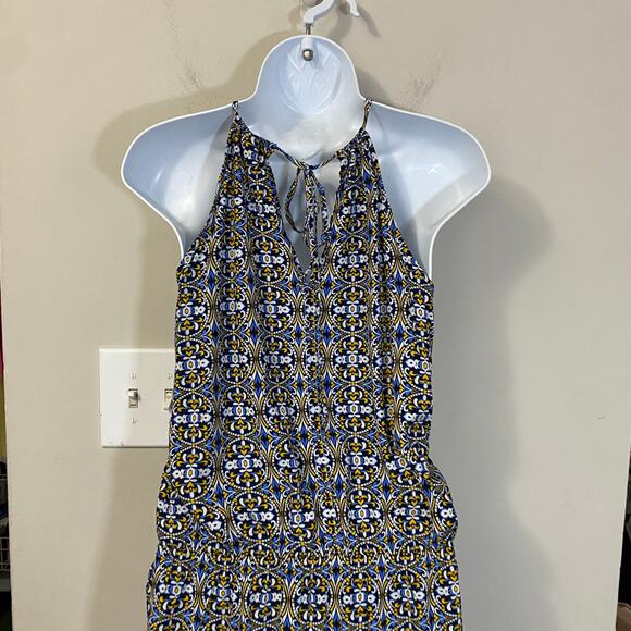 Tommy Bahama Lightweight Halter Sundress Geo Medallion Print Pockets Sz S - Picture 7 of 11